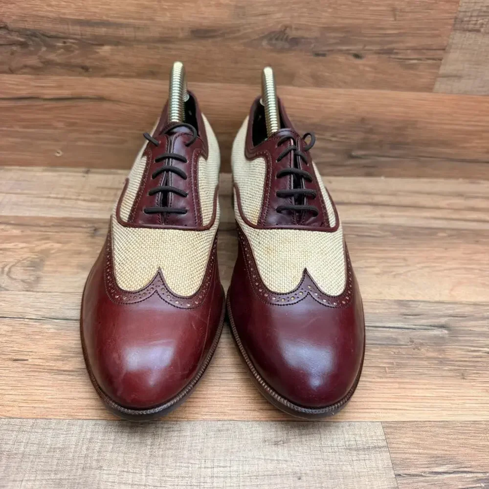 Yves Saint Laurent YSL Size 7.5D Brown Leather  Oxfords shoes